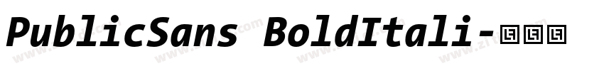 PublicSans BoldItali字体转换